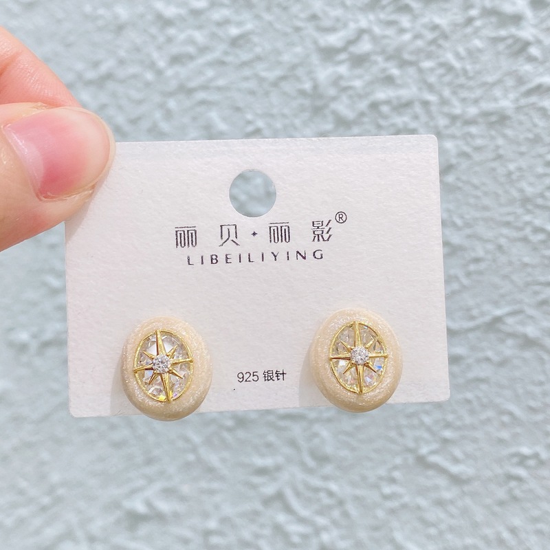 Liyin/Libeliying ドーパミンドロップ釉薬ペイントイヤリングニッチ春夏甘くて絶妙な s925 シルバー針イヤリング|undefined
