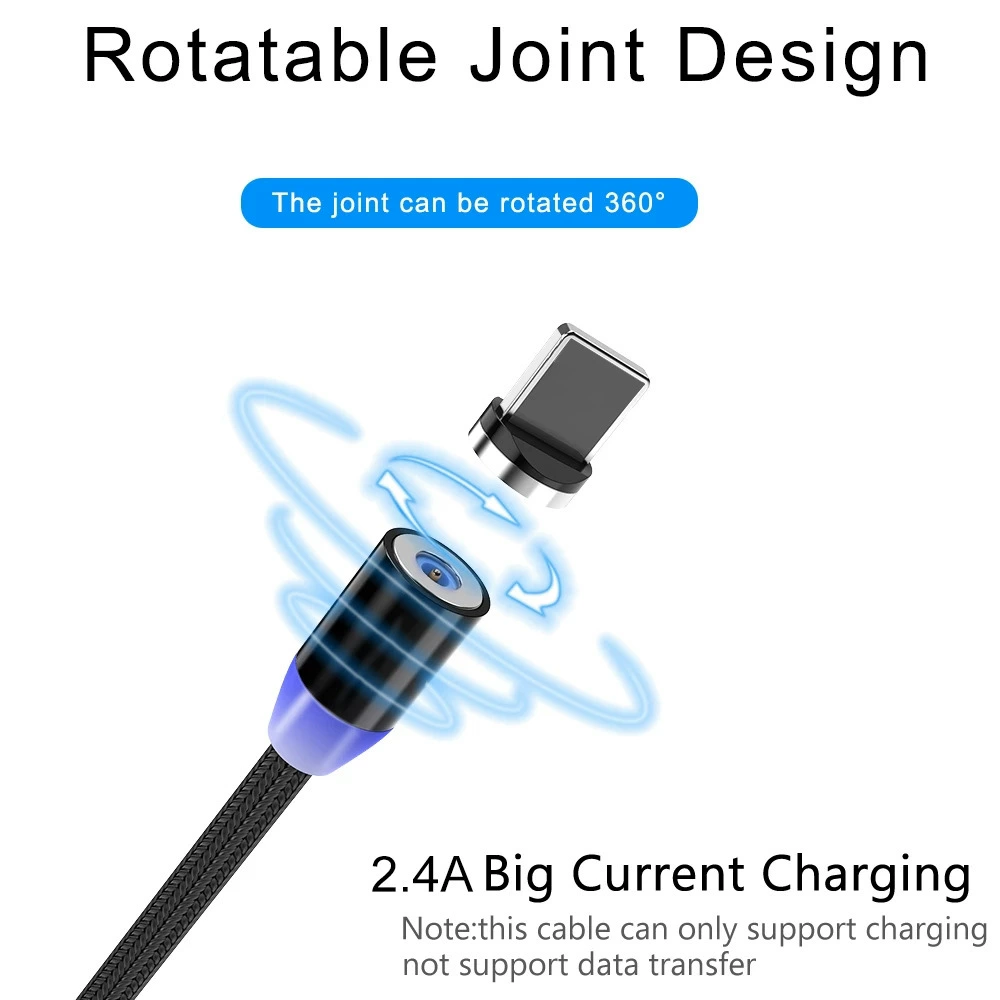 Magnetic fast cable charging, charger, mobile phone