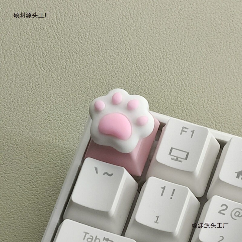 Cute Cat Paw Silicone Keycap Single Mechanical Cross Keyboard Personalized Key Universal Cross Axis Nail Art Tool