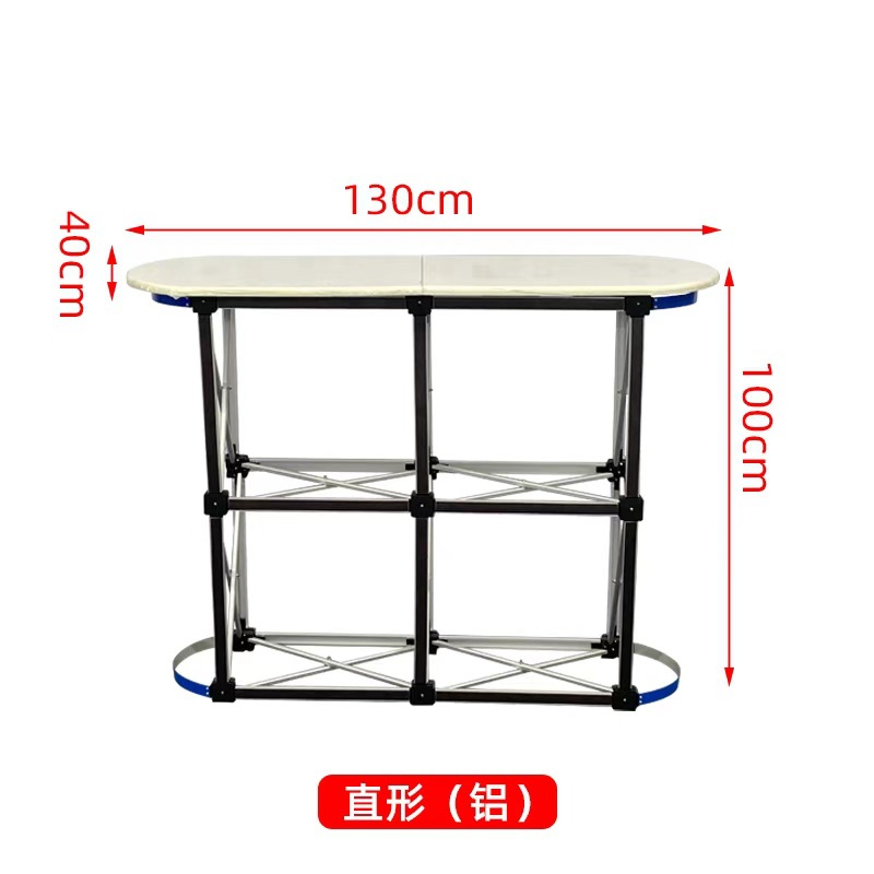 Mesa de promoción de barra magnética de aluminio de lujo para la red de succión de tracción transfronteriza recepción plegable tabla de publicidad de la recepción mostrador