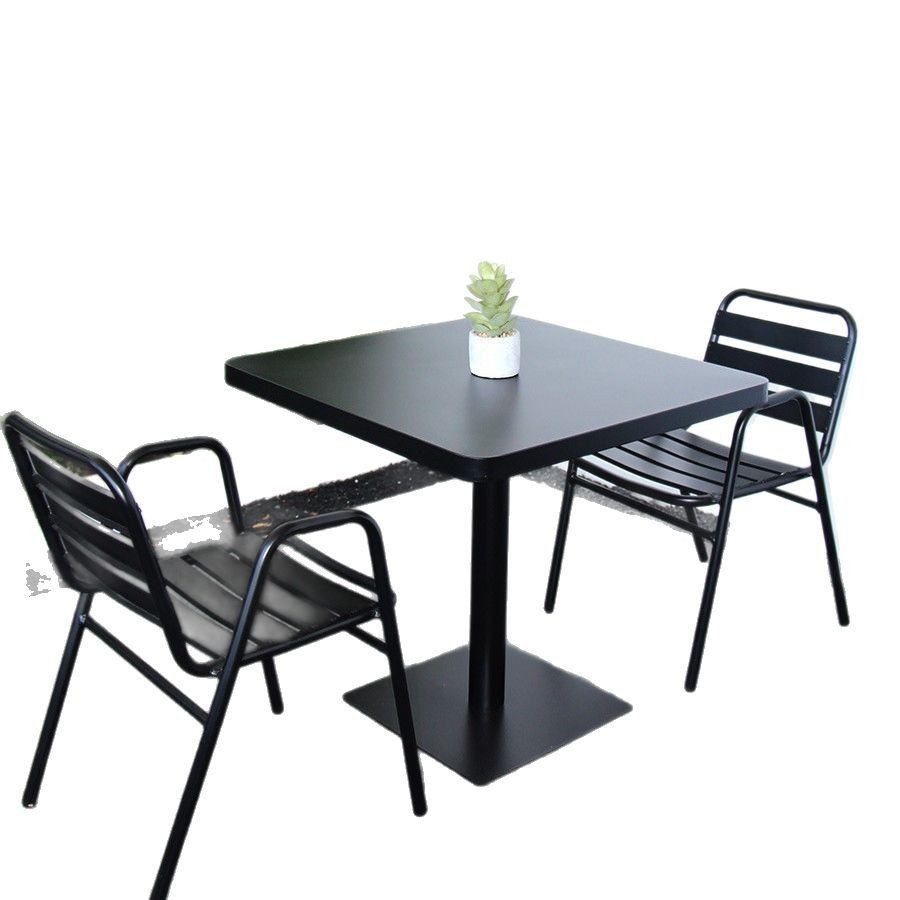 Mesas y sillas al aire libre aleación de aluminio al aire libre impermeable protección solar patio jardín de ocio balcón al aire libre té con leche café exterior