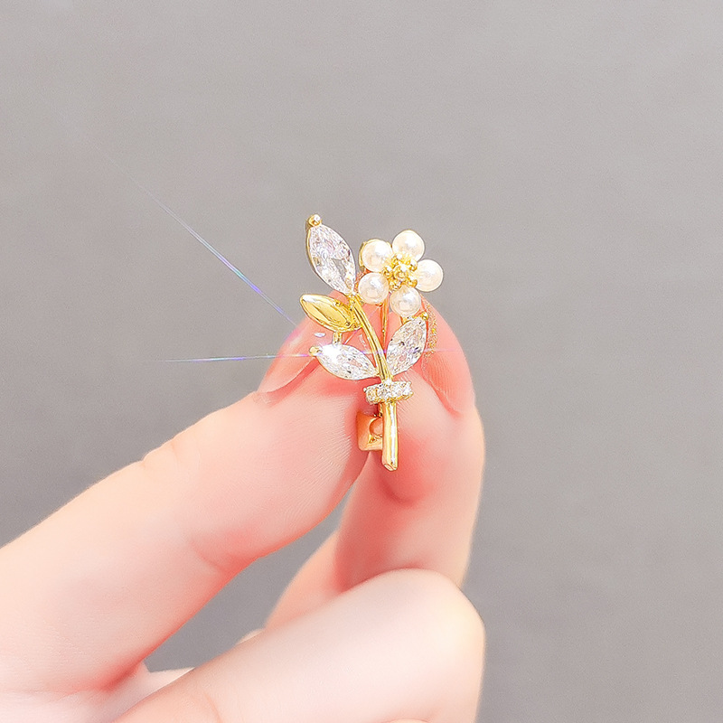 2025年新作女性用ブローチ、露出防止小型ブローチ、ハイエンドニッチデザイン、固定服ピン、クロスボーダー|undefined