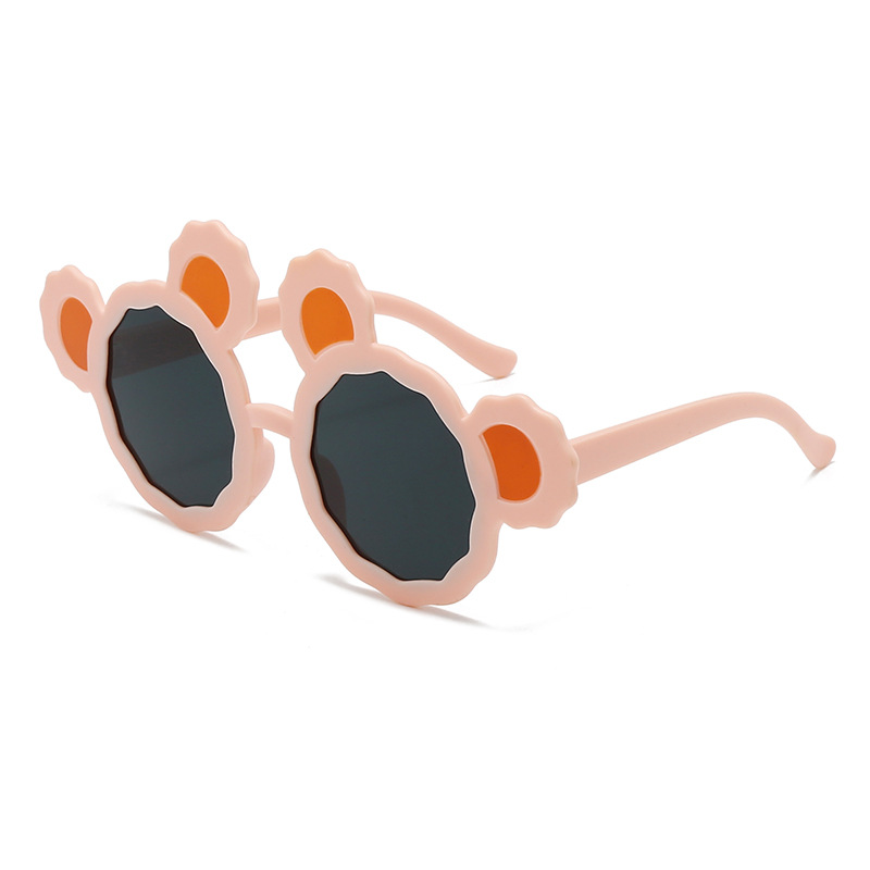 Gafas de Sol Infantiles de Oso Marco de PC y Lentes de AC Protección UV400 para Viajes y Fiestas