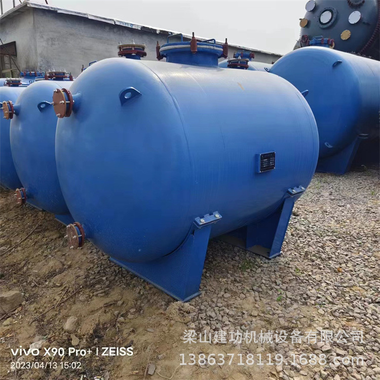 二手供应卧式搪瓷储罐 立式搪玻璃储罐 搪瓷反应釜 搪玻璃反应罐