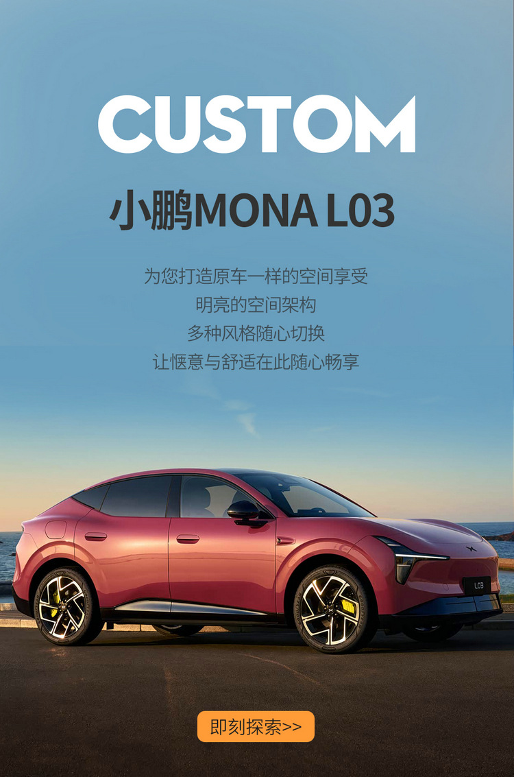 Xiaopeng MONA L03 Special Car Seat Cover, All-Season Universal Full-Coverage Cushion, Leather Breathable Perforated Seat Cover