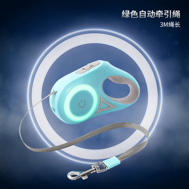 Nuevo LED luminoso correa de perro correa para mascotas correa de perro retráctil automática correa de perro suministros para perros al por mayor