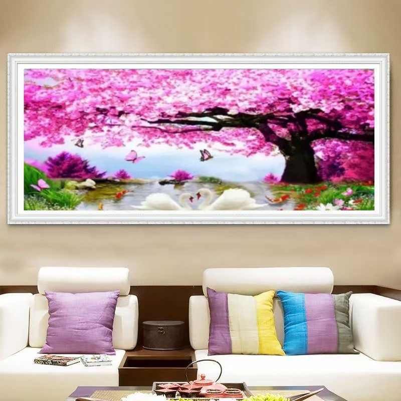 Transfronterizo Amazon pintura de diamantes fábrica de explosión venta directa pintura de diamantes DIY paisaje decoración pintura colgar paquete de herramientas '
