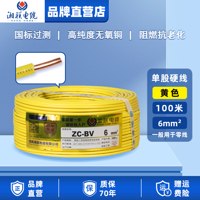 電線家庭用純銅 zc-bv 難燃性国家標準単芯銅線 1.5 2.5 4 6 10 平方シース線