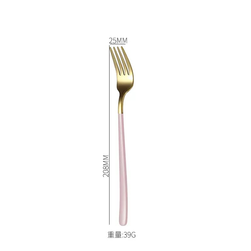 컬러 포크  코리안 스타일(304 대형) 핑크 골드