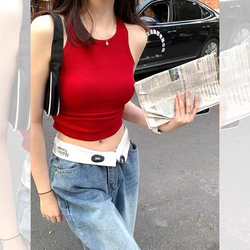 2065# Pure Color Sleeveless Side Pleated Design Work-Dress with Corset Back, Slimming and Figure-Shaping with Breast Pads, Short Length, Can Be Worn as Innerwear or Outerwear