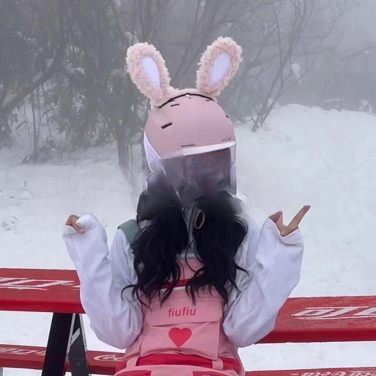 Ski Helmet Decoration Rabbit Ears Winter Skiing Motorcycle Helmet Decor