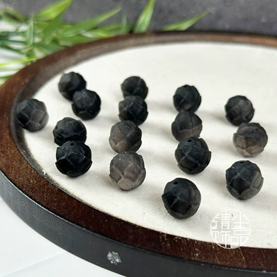 Natural silver obsidian frosted lotus Zərgərlik ara hissələri