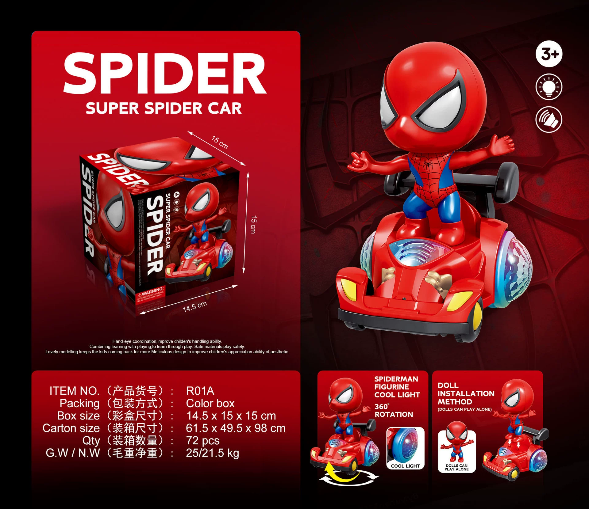 (Cross-border trading), electric universal toy, karting, Amazon, spider