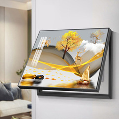 電気メーターボックス装飾画風景遮断穴なし電気ゲートボックス画弱電源スイッチ遮断画配電ボックス掛け画
