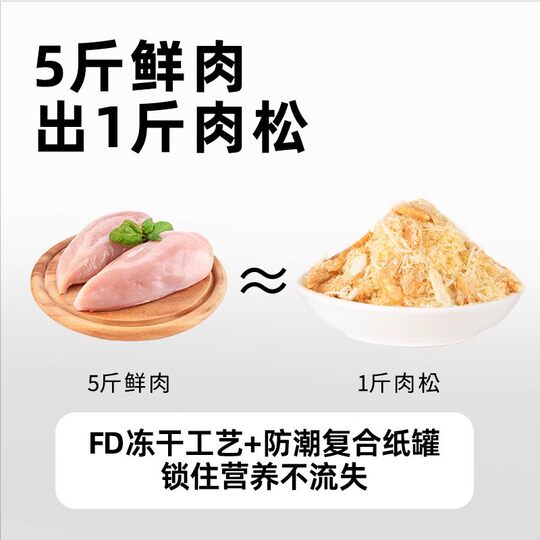 Meat Floss, Egg Yolk, Chicken, Meat Floss, Cat Food Companion Nutrition, Fattening Cat Bibimbap, Pet Freeze-Dried Cat Snacks