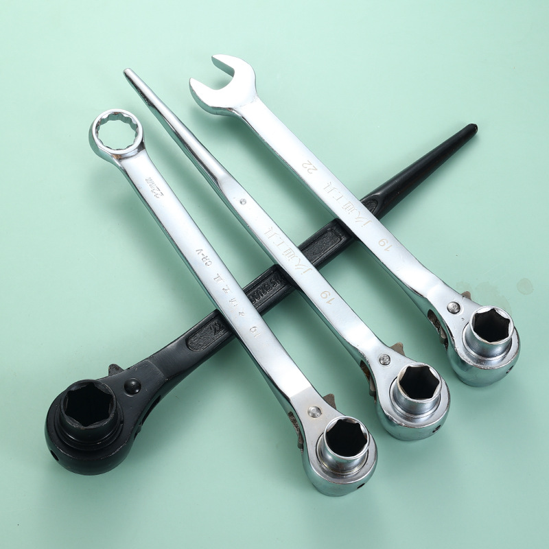 Ventas de la fábrica Jiutong señaló cola Llave de trinquete abierta alargada herramientas de hardware