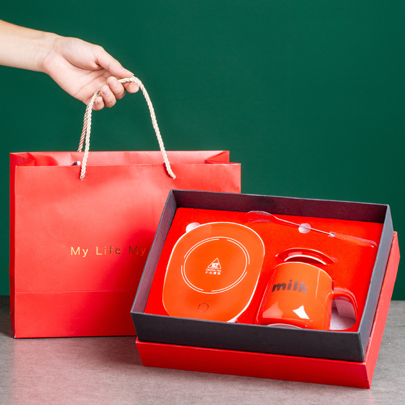 55 grados Taza de temperatura constante Taza de cerámica de aluminio Taza de café Taza de aislamiento de calor Taza de agua plana Taza de agua mayorista