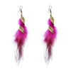 Retro earrings with tassels, boho style, wholesale