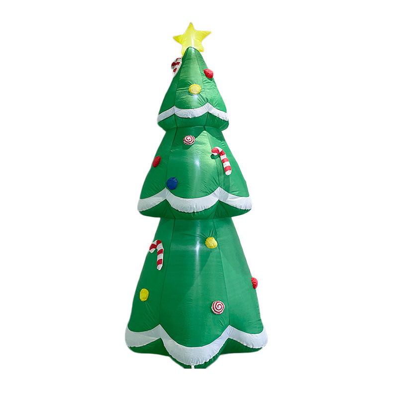 Navidad transfronteriza luminosa caja de regalo muñeco de nieve infláble de color Santa Claus decoración de patio al aire libre diseño modelo de aire