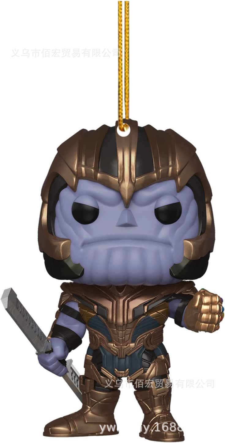 2023 nueva llegada Avenge Navidad colgando adornos árbol de Navidad héroe estatua colgante decoración del hogar Decoración del coche plana