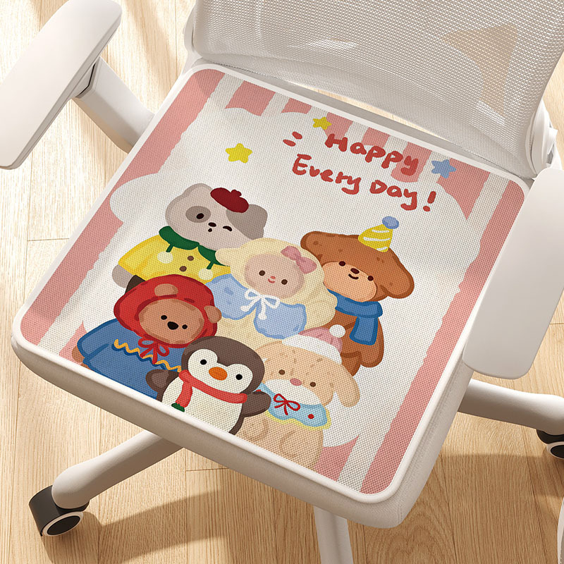 卡通坐垫四季通用办公室座垫学生凳子屁垫透气防滑海绵椅垫批发