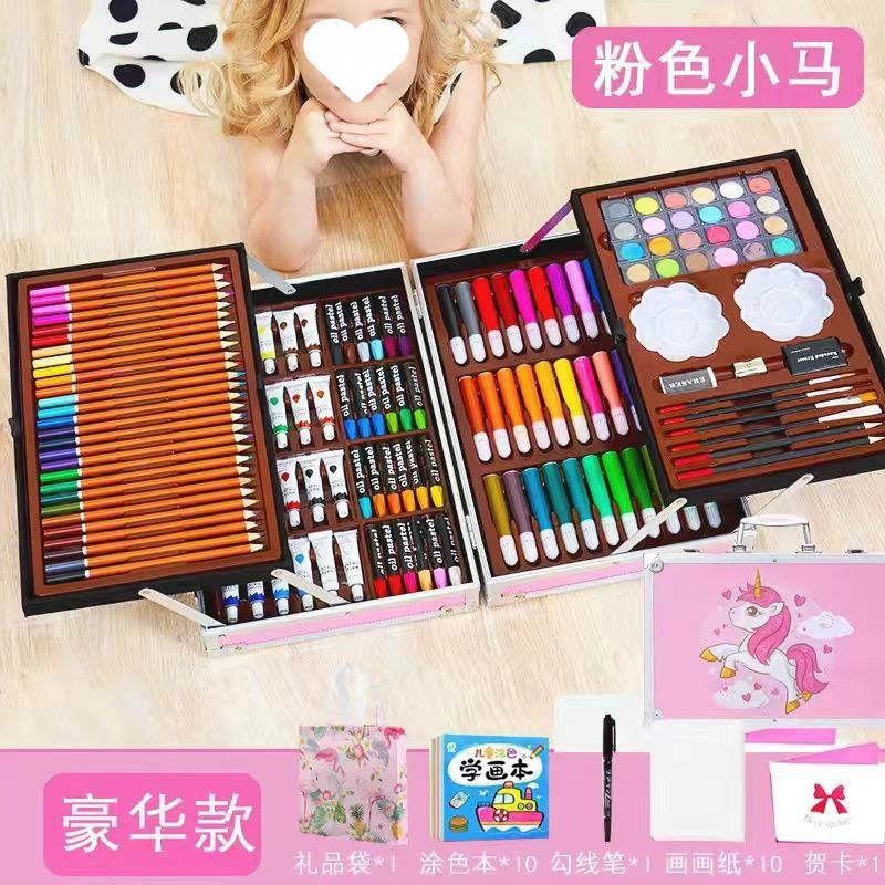Игрушка, подарочная коробка, детские цветные карандаши