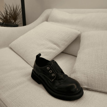 小发喵「GD水洗皮鞋｜金属环饰亮泽 勾勒潮流风尚高端」舒适女鞋