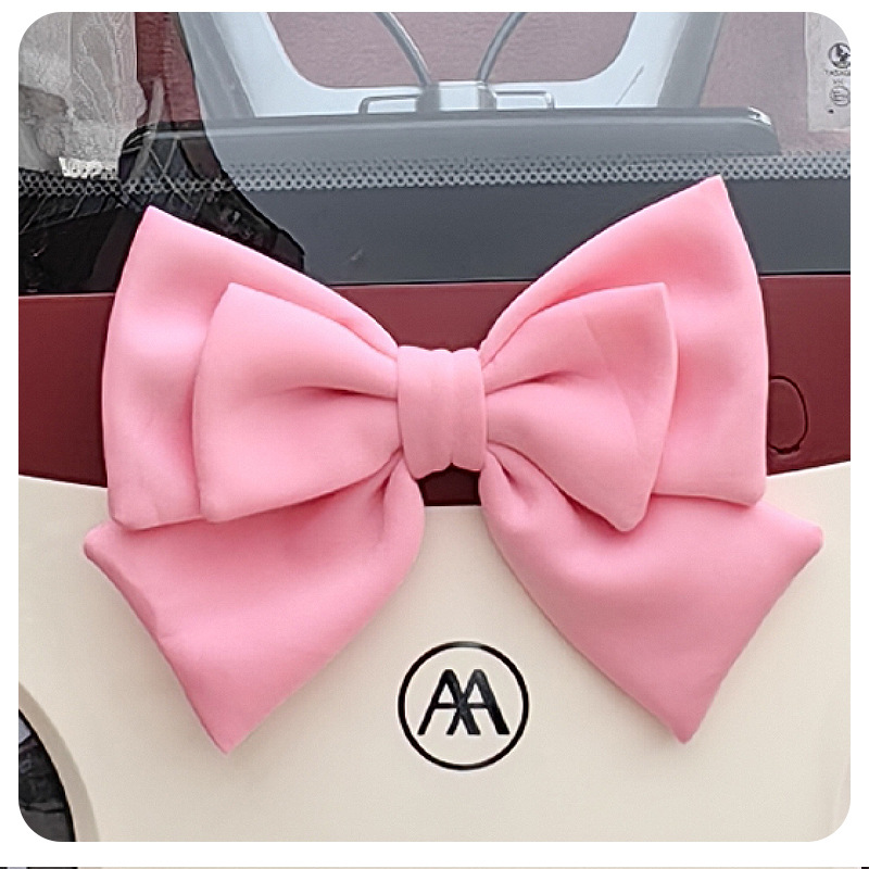Decoración de coche eléctrico con lazo, asiento trasero, accesorios para casco, red creativa personalizada, decoración de cola de motocicleta de tres ruedas Emma