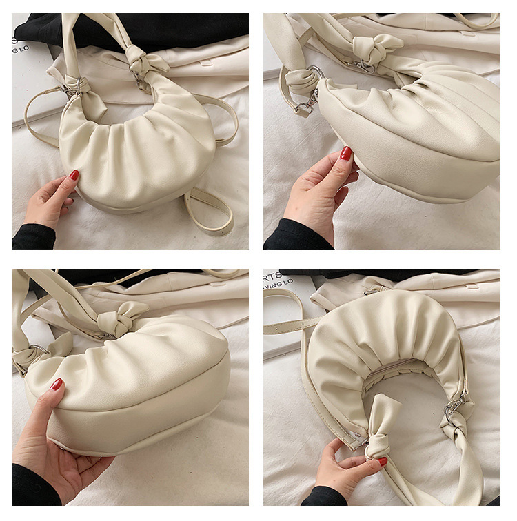 Nihaojewelry Wholesale Simple Solid Color Large-capacity Fold Armpit Dumpling Bag display picture 15