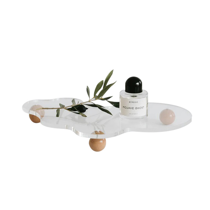 アクリルジュエリー木製トレイ置物アロマキャンドル棚玄関デスクトップ香水サンプル収納展示