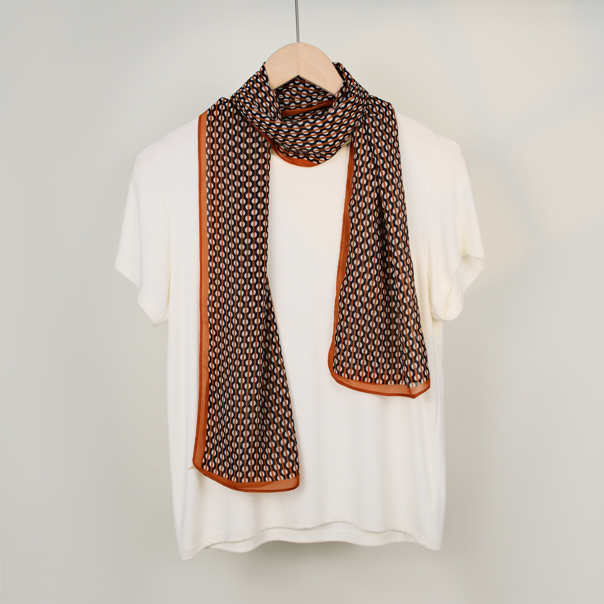 Sciarpa di seta chiffon nuova autunno 2025, leggera e sottile, sciarpa francese, protezione solare, foulard, cintura decorativa_voghion.com