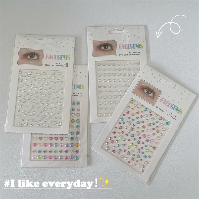 Наклейки на глаза для сценического макияжа: капли воды, сердца, бриллианты, драгоценные камни, жемчуг. Блестящие, сверкающие, декоративные, самоклеящиеся наклейки для макияжа, для выступлений.