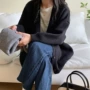 秋冬v领宽松新款毛衣