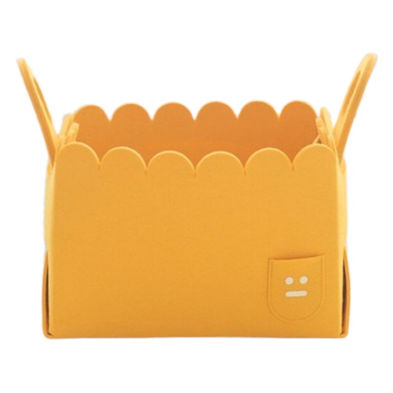 [Cesta de almacenamiento de fieltro] transfronterizo Nueva cesta de almacenamiento de fieltro escritorio multicolor habitación de los niños dormitorio sala de estar cesta de almacenamiento