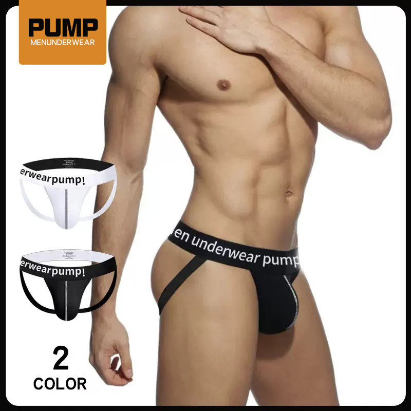Cotton thong fun-free tongs bikini gay gay underwear men's European and American double ding sexy hip