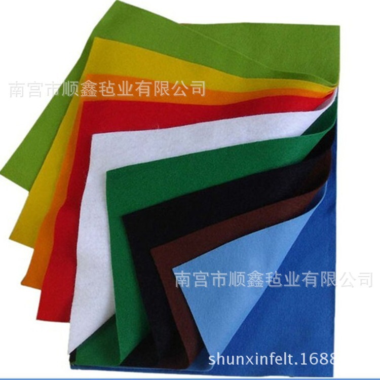 Factory supply color felt RPET color chemical fiber felt luggage shoes wool chemical fiber blended felt
