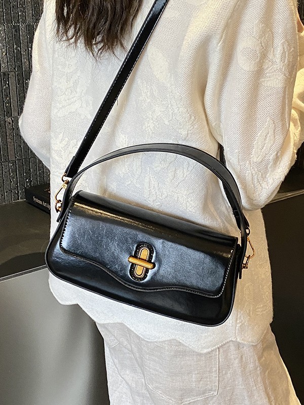 2026 nuevo comercio exterior de alta calidad brillante bolso de hombro de color sólido bolso de moda lujoso estilo ligero bolso de hombro