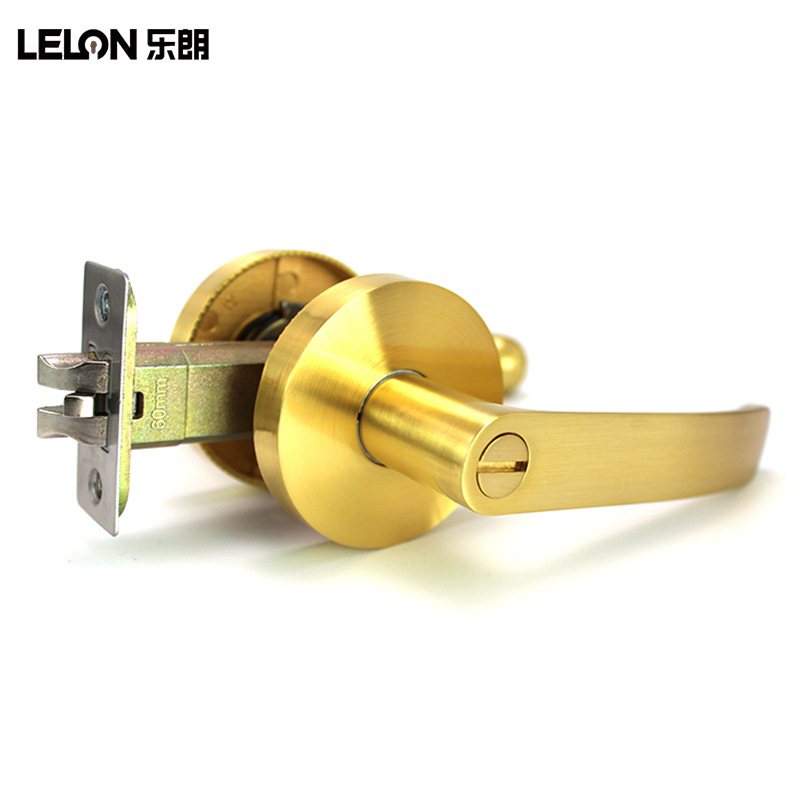 Personalizado estilo americano de tres barras tipo bola de mano cerradura interior habitación general puerta de madera cerradura de lengua única cerradura de mango de baño