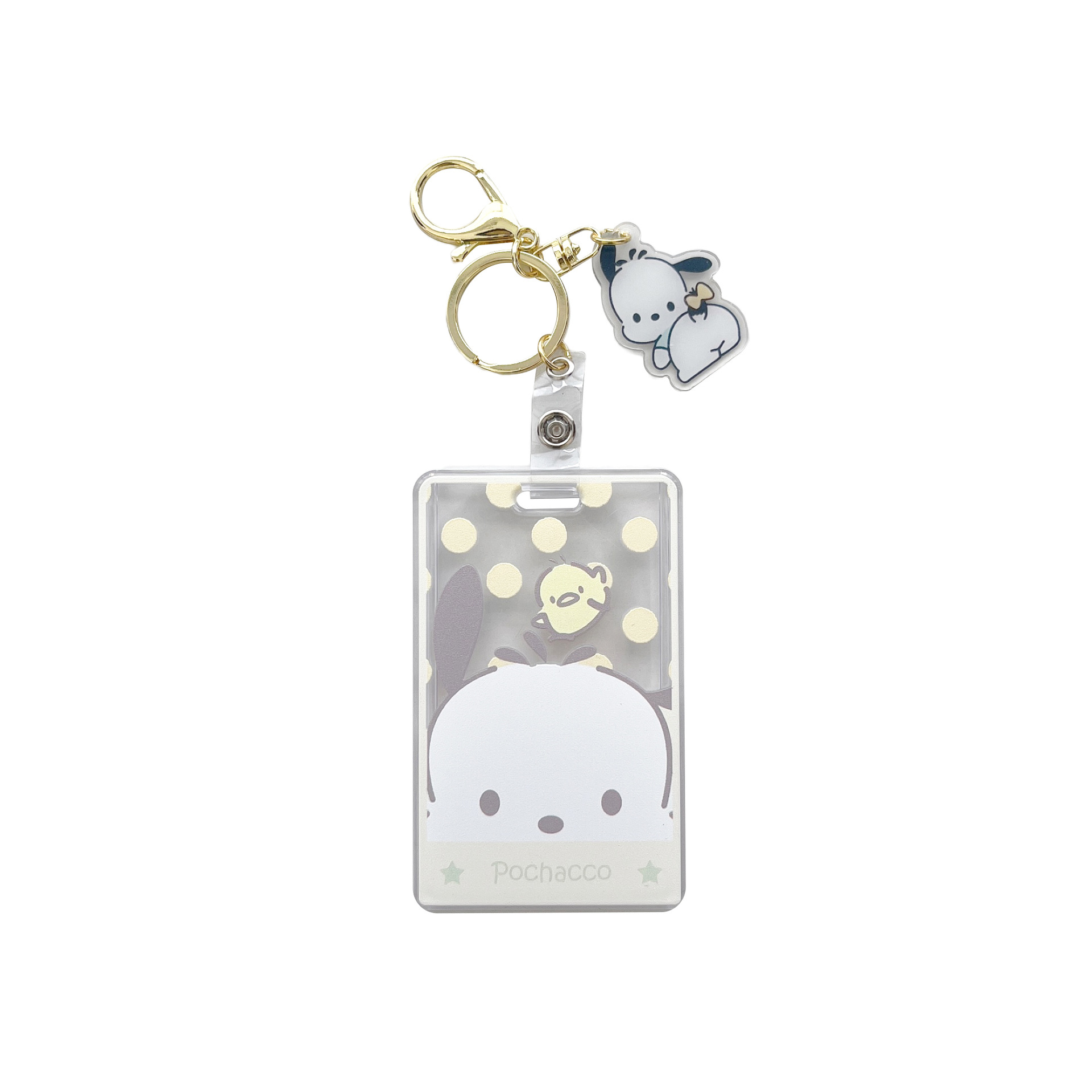 Yangchengtong Subway bus tarjeta coolomi estudiante mochila colgante Gran cabeza lindo titular de la tarjeta de dibujos animados acrílico transparente