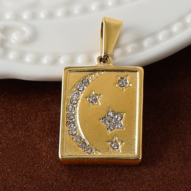 4g Weight Pendant Jewelry Making Type 14.1*11.2mm, 18.8*13mm Jewelry Making Size Real Gold Plated Plating Material DIY Jewelry Accessories Classification 1 Piece Quantity 304 Stainless Steel, 316 Stainless Steel Material Sun, Moon Pattern Retro, Simple Style Style Waterproof Non Tarnish Craft 1 Piece 14.1*11.2mm 18.8*13mm 304 Stainless Steel 316 Stainless Steel Real Gold Plated Sun Moon Pendant DIY Jewelry Accessories 14