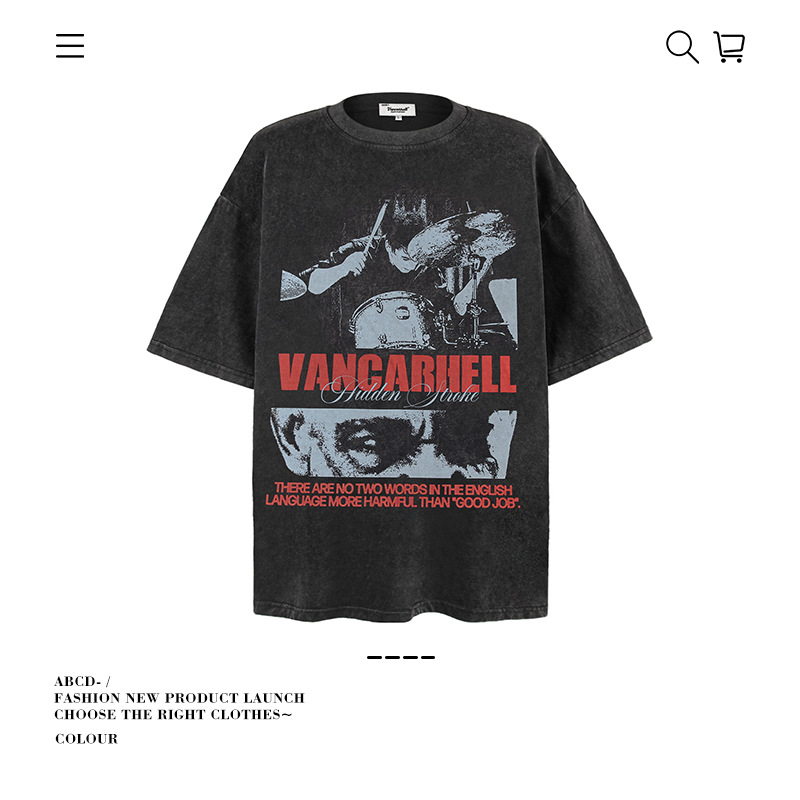 アメリカのヒップホップのキャラクタープリント半袖tシャツ男性oversizeゆったり春夏新作カップル半袖シャツ