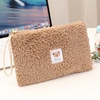 Brand plush capacious pencil case, cute handheld storage bag, cosmetic bag for traveling, with little bears, internet celebrity