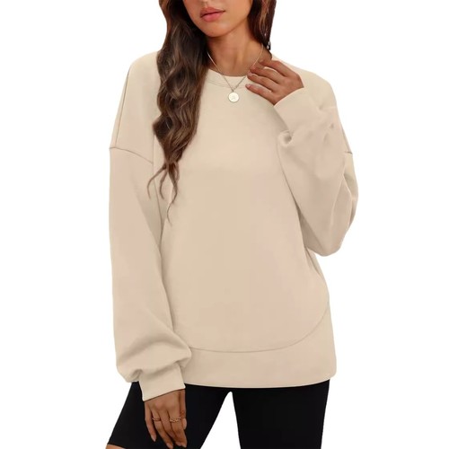 2024 European and American foreign trade cross-border women's Amazon best-selling crew neck loose casual David sweater in stock bulk