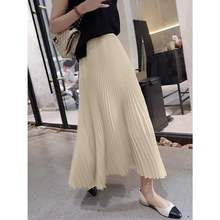 古典半身裙百褶夏季长裙百褶裙秋夏新款高腰中长款显瘦百搭女