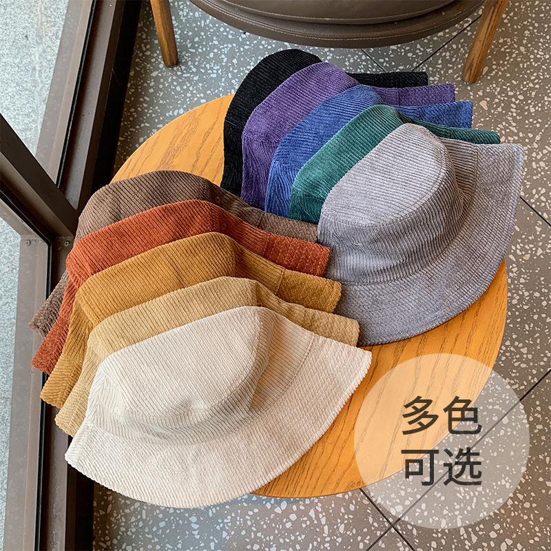 대외 무역 주문 가을과 겨울 코듀로이 어부 모자 여성용 인터넷 연예인 패션 냄비 모자 어린이를위한 벨벳 조커 모자