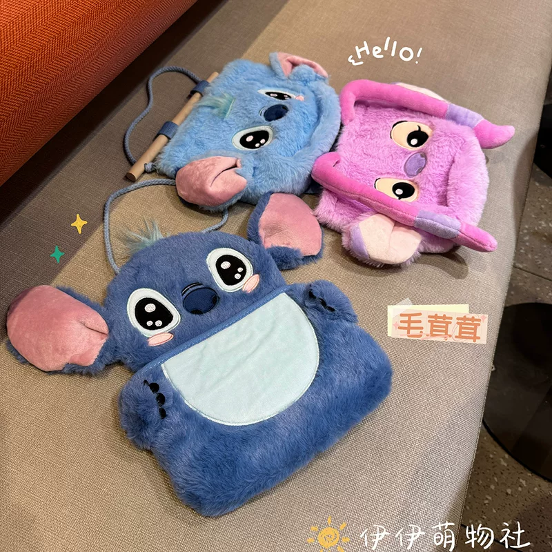 Художественная Stitch трёхмерная подвесная сумка для хранения на стене за дверью плюшевая подвесная карман для хранения мелочей для общежития, настенная подвесная сумка