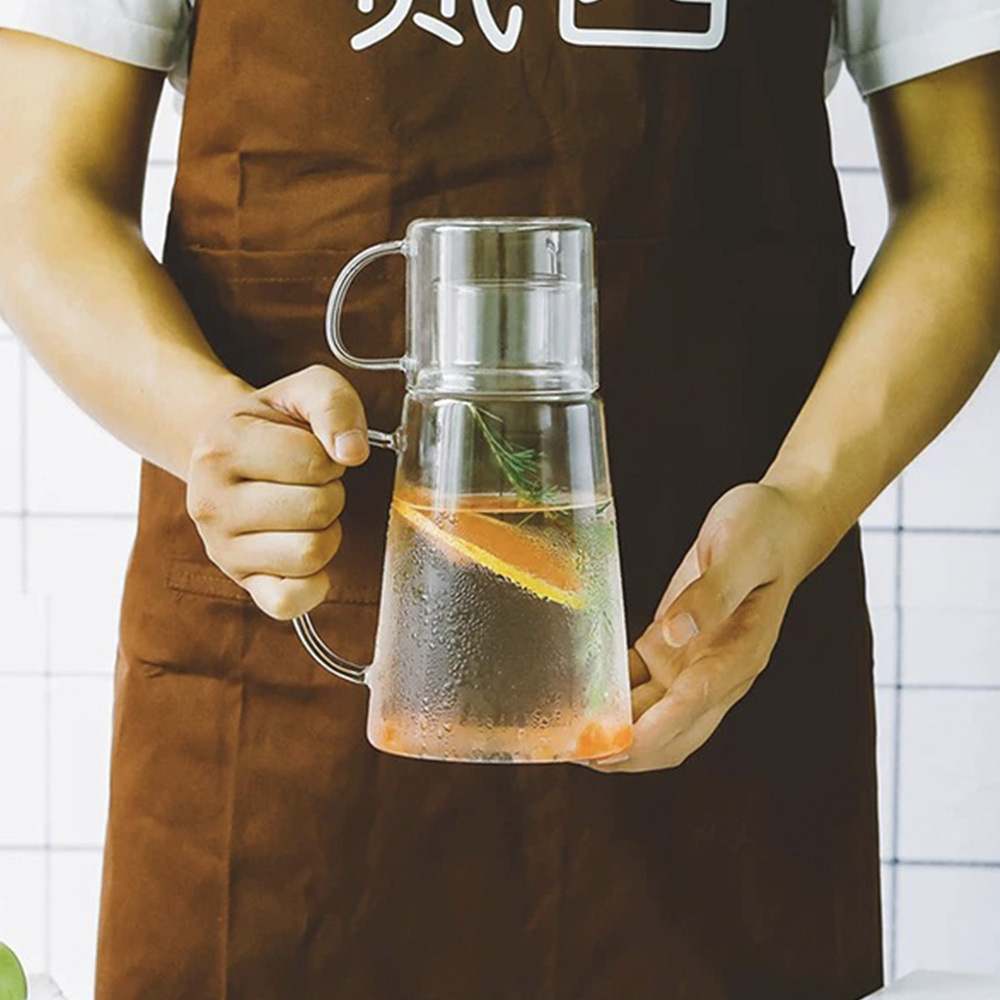 Hervidor frío, una olla, una taza, almacenamiento de agua en el hogar, vidrio de borosilicato, tetera de espuma resistente a altas temperaturas, tetera hervida fría de gran capacidad