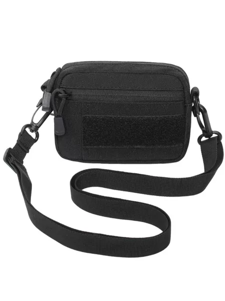 Tactical EDC Small Bag Multifunctional MOLLE Accessory Bag with Detachable Shoulder Strap, Crossbody Bag, Military Enthusiast's Portable Storage Waist Bag