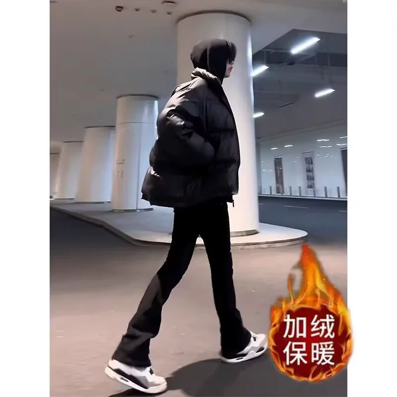 2024 Черные штаны с ятаганом для мальчиков дикие тонкие женские джинсы