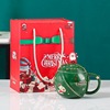 Cup, ceramics, capacious coffee gift box for beloved with glass, 2021 collection